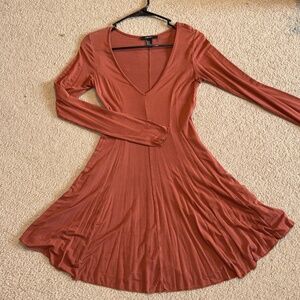 Forever21 Rust Skater Dress; Size Small